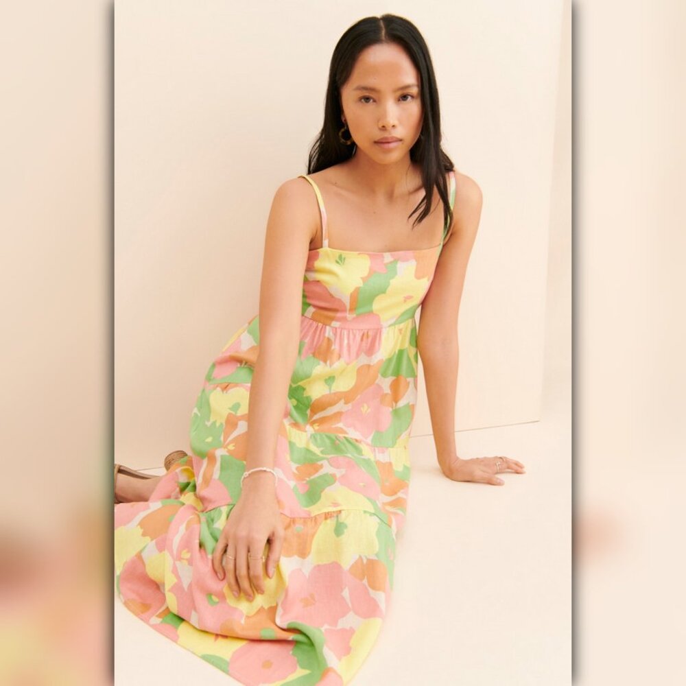 A208 ✽  Floral 3-Tier Midi/Maxi Dress - Picture 2 of 10